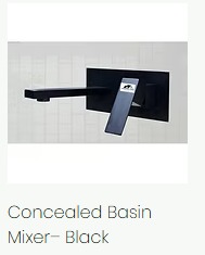 Concealed Basin Mixer Black