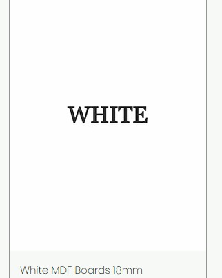 MDF Board White 18mm