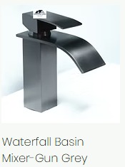 Waterfall Basin Mixer Gun Grey